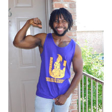 Load image into Gallery viewer, Unisex Purple and Gold Warriorz Tank Top
