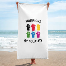 Load image into Gallery viewer, Warriorz for Equality Beach Towel